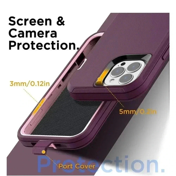Hybrid Case For Apple iPhone 14 Pro Max 2 In 1 Shockproof Heavy Duty Guard Cover - Picture 9 of 11